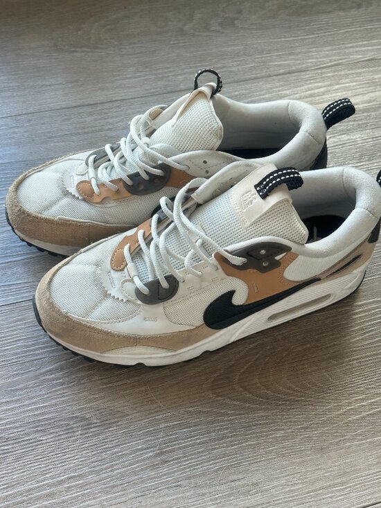 Nike Shoes - (9.5) Nike Air Max 90 Futura Neutral Cream Tan Black Sneakers